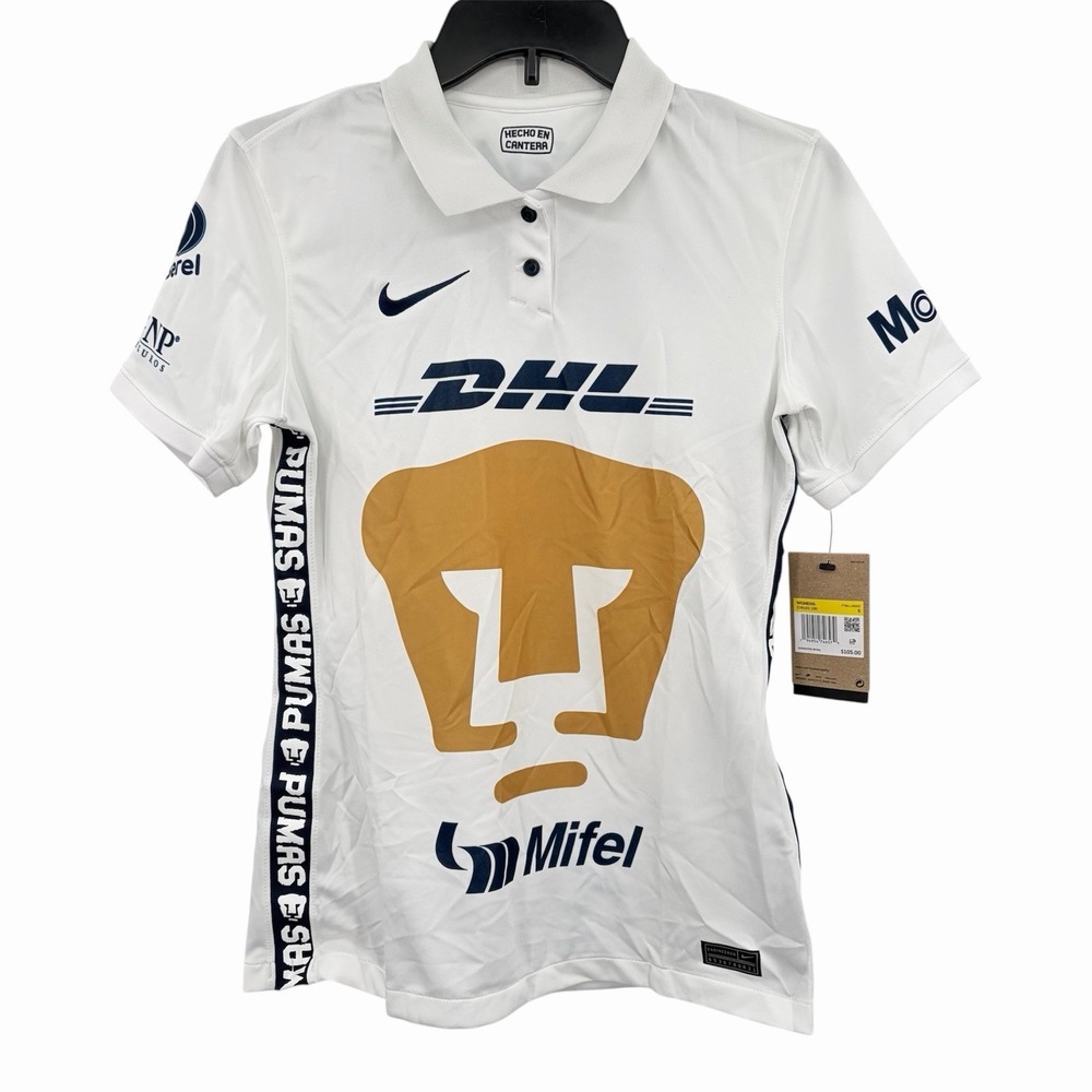 NWT Nike Pumas UNAM 2021/22 Home Soccer Futbol White Jersey CV8192-100 Women's S